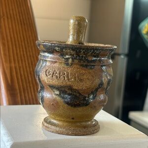 Handmade Rustic Brown vintage Garlic Keeper